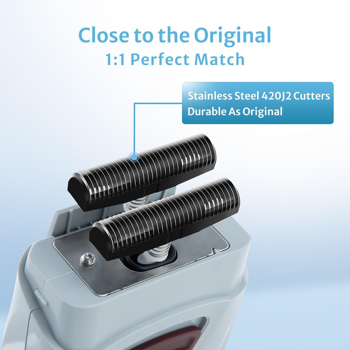 CLIPFIT Foil Shaver Replacement Blades Compatible with Andis TS1, TS2, Babyliss FXFS2, Wahl 5 Star Vanish – 4-Pack (2 Sets) - görsel 5