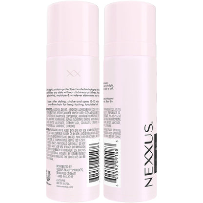 Nexxus Travel Hairspray Comb Thru Flexible Hold 8-Pack – 72-Hour Anti-Humidity Shield, 48-Hour Frizz Control, Rose Fragrance, 1.5 oz Each Avelisse