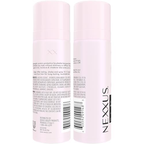 Nexxus Travel Hairspray Comb Thru Flexible Hold 8-Pack – 72-Hour Anti-Humidity Shield, 48-Hour Frizz Control, Rose Fragrance, 1.5 oz Each Avelisse