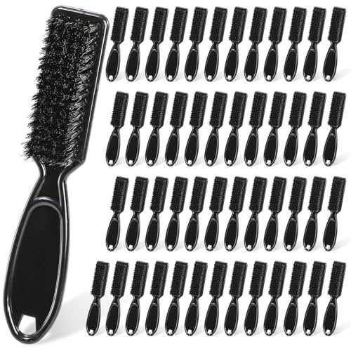 ZEAYEA 50 Pcs Blade Clipper Cleaning Brush - Professional Barber Blade Cleaning Brush, Nylon Hair Styling Brush Tool for Trimmer, Clipper, Manicure, Salon Haircut, Barbers Supplies, Black Avelisse