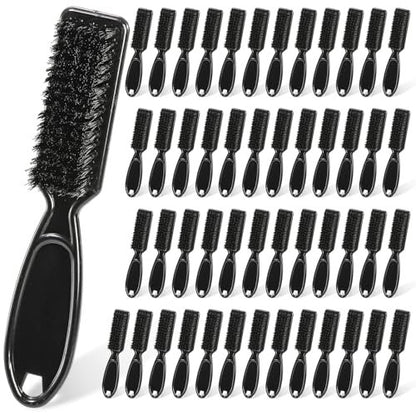 ZEAYEA 50 Pcs Blade Clipper Cleaning Brush - Professional Barber Blade Cleaning Brush, Nylon Hair Styling Brush Tool for Trimmer, Clipper, Manicure, Salon Haircut, Barbers Supplies, Black Avelisse