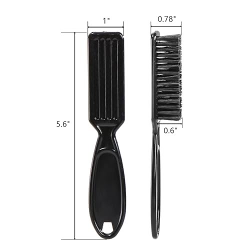 ZEAYEA 50 Pcs Blade Clipper Cleaning Brush - Professional Barber Blade Cleaning Brush, Nylon Hair Styling Brush Tool for Trimmer, Clipper, Manicure, Salon Haircut, Barbers Supplies, Black Avelisse