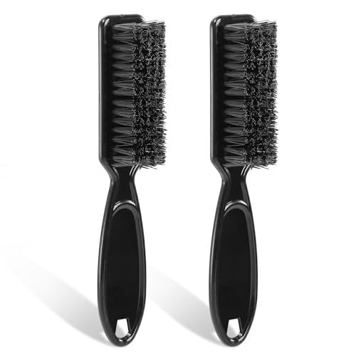ZEAYEA 50 Pcs Blade Clipper Cleaning Brush - Professional Barber Blade Cleaning Brush, Nylon Hair Styling Brush Tool for Trimmer, Clipper, Manicure, Salon Haircut, Barbers Supplies, Black Avelisse