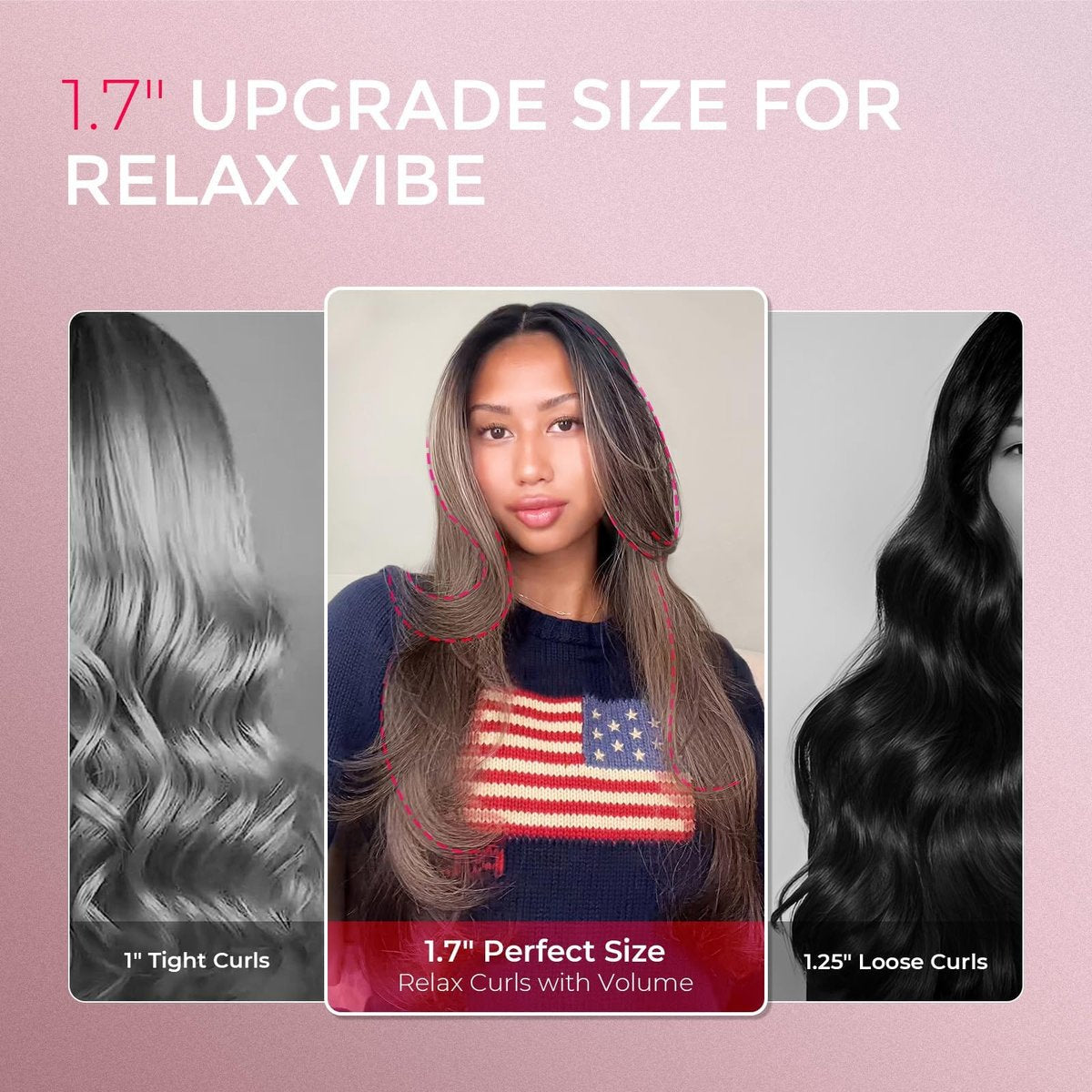 TYMO STYLUX 2.0 Thermal Brush Curling Iron - 1.7" Blowout Volumizer with Flexi-Fit for Hair Straightening & Curling, Dual Voltage, Gold Avelisse