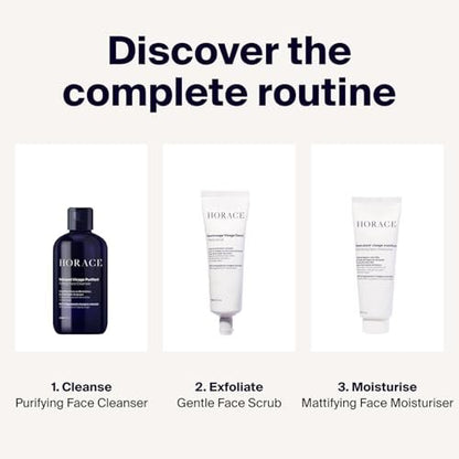 HORACE Face Cleanser for Men - Purifying Gel, Excess Sebum Control, Unscented, 200 ml Avelisse