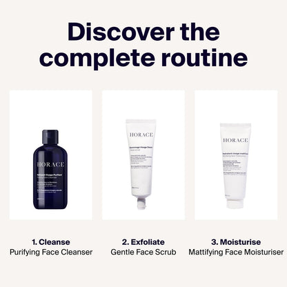 HORACE Face Cleanser for Men - Purifying Gel, Excess Sebum Control, Unscented, 200 ml Avelisse