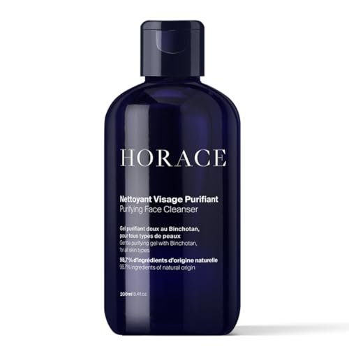 HORACE Face Cleanser for Men - Purifying Gel, Excess Sebum Control, Unscented, 200 ml Avelisse