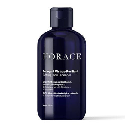 HORACE Face Cleanser for Men - Purifying Gel, Excess Sebum Control, Unscented, 200 ml Avelisse