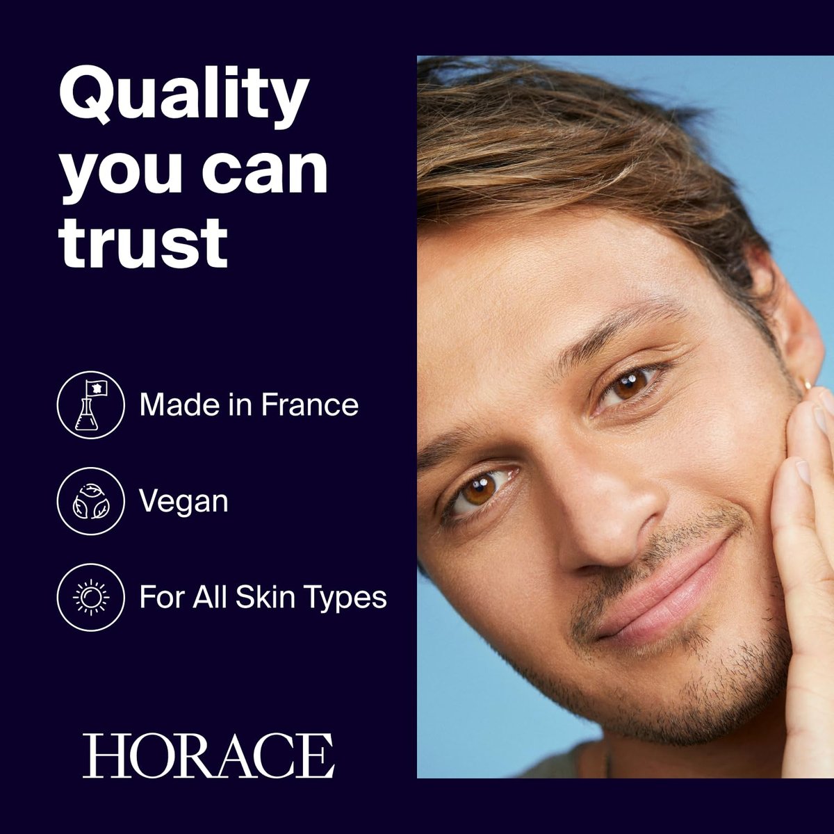 HORACE Face Cleanser for Men - Purifying Gel, Excess Sebum Control, Unscented, 200 ml Avelisse