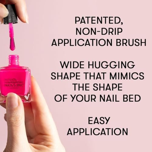 Nails Inc 45 Second Speedy Gloss Nail Polish - Sienna Sheer Pink - Quick Dry, No Chip, Long Lasting - Vegan 0.47 Fl Oz - görsel 14