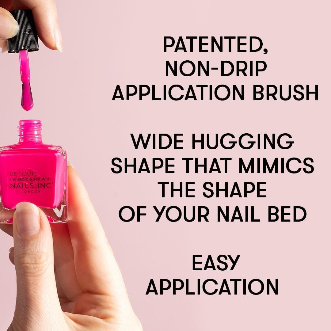Nails Inc 45 Second Speedy Gloss Nail Polish - Sienna Sheer Pink - Quick Dry, No Chip, Long Lasting - Vegan 0.47 Fl Oz - görsel 13