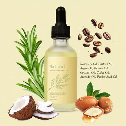 Natural Hair Growth Oil for Men and Women - Batana & Rosemary Infused (2 fl oz) by BabyFaceDiary Avelisse