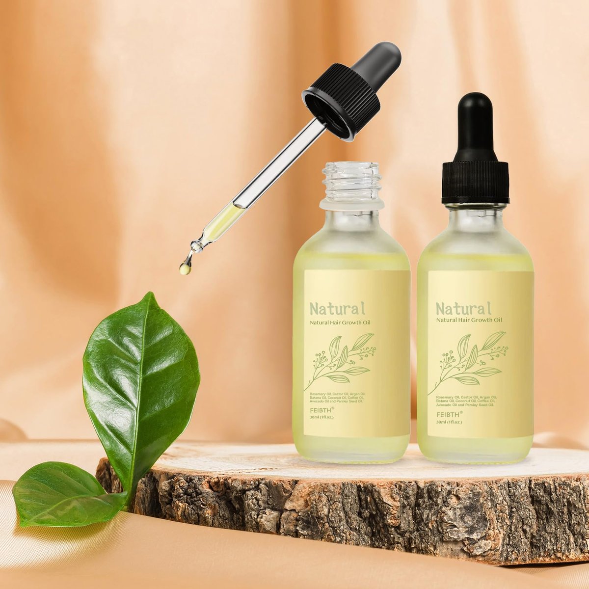 Natural Hair Growth Oil for Men and Women - Batana & Rosemary Infused (2 fl oz) by BabyFaceDiary Avelisse