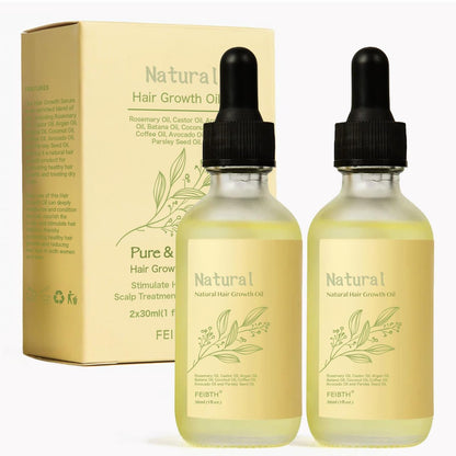 Natural Hair Growth Oil for Men and Women - Batana & Rosemary Infused (2 fl oz) by BabyFaceDiary Avelisse