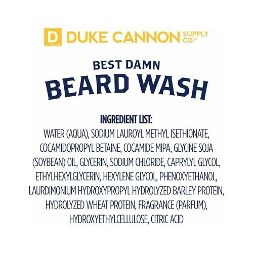 Duke Cannon Beard Wash for Men – Hydrating Beard Shampoo & Facial Hair Cleanser – Gently Cleans, Softens & Conditions Beard – 6 fl oz - görsel 16
