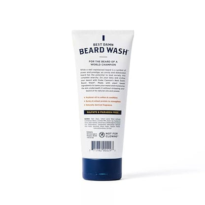Duke Cannon Beard Wash for Men – Hydrating Beard Shampoo & Facial Hair Cleanser – Gently Cleans, Softens & Conditions Beard – 6 fl oz
