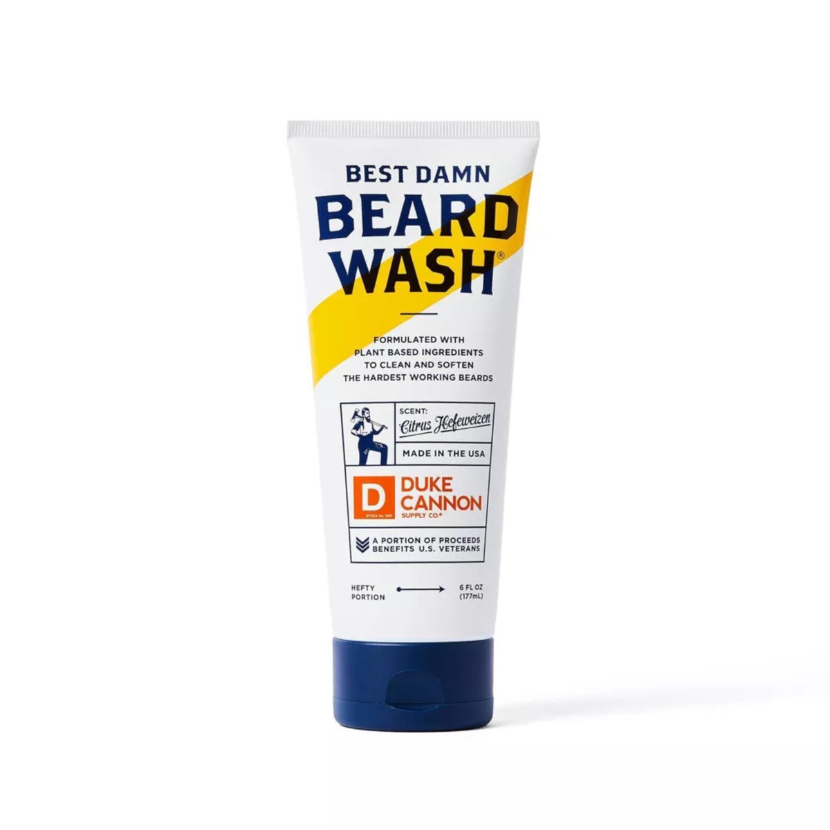 Duke Cannon Beard Wash for Men – Hydrating Beard Shampoo & Facial Hair Cleanser – Gently Cleans, Softens & Conditions Beard – 6 fl oz - görsel 1