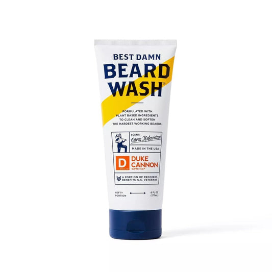 Duke Cannon Beard Wash for Men – Hydrating Beard Shampoo & Facial Hair Cleanser – Gently Cleans, Softens & Conditions Beard – 6 fl oz