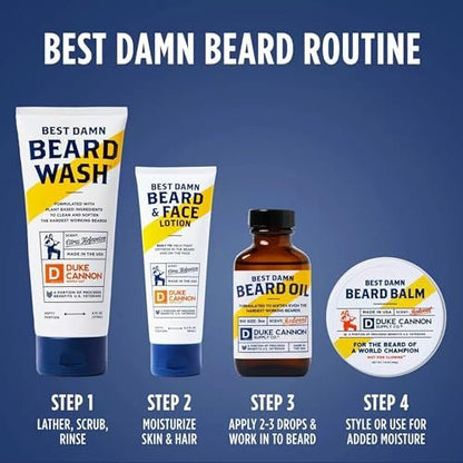 Duke Cannon Beard Wash for Men – Hydrating Beard Shampoo & Facial Hair Cleanser – Gently Cleans, Softens & Conditions Beard – 6 fl oz