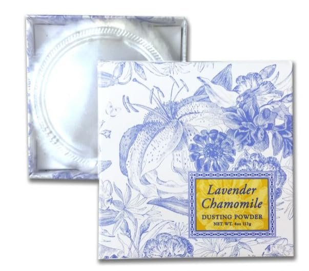 Greenwich Bay Dusting Powder – 4oz Lavender Chamomile Body Powder with Puff for Women – After Shower Powder with Natural Fragrance, Aloe, Shea Butter, Jojoba Avelisse