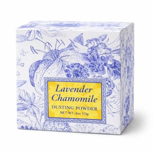 Greenwich Bay Dusting Powder – 4oz Lavender Chamomile Body Powder with Puff for Women – After Shower Powder with Natural Fragrance, Aloe, Shea Butter, Jojoba Avelisse
