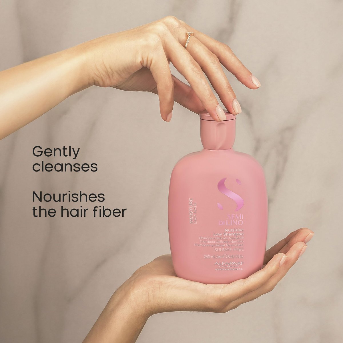 ALFAPARF MILANO Semi di Lino Moisturizing Shampoo and Hair Mask for Dry Hair - Hydrates, Nourishes, Softens - Color Safe - Adds Shine and Softness on Dry Damaged Hair - Sulfate Free Avelisse