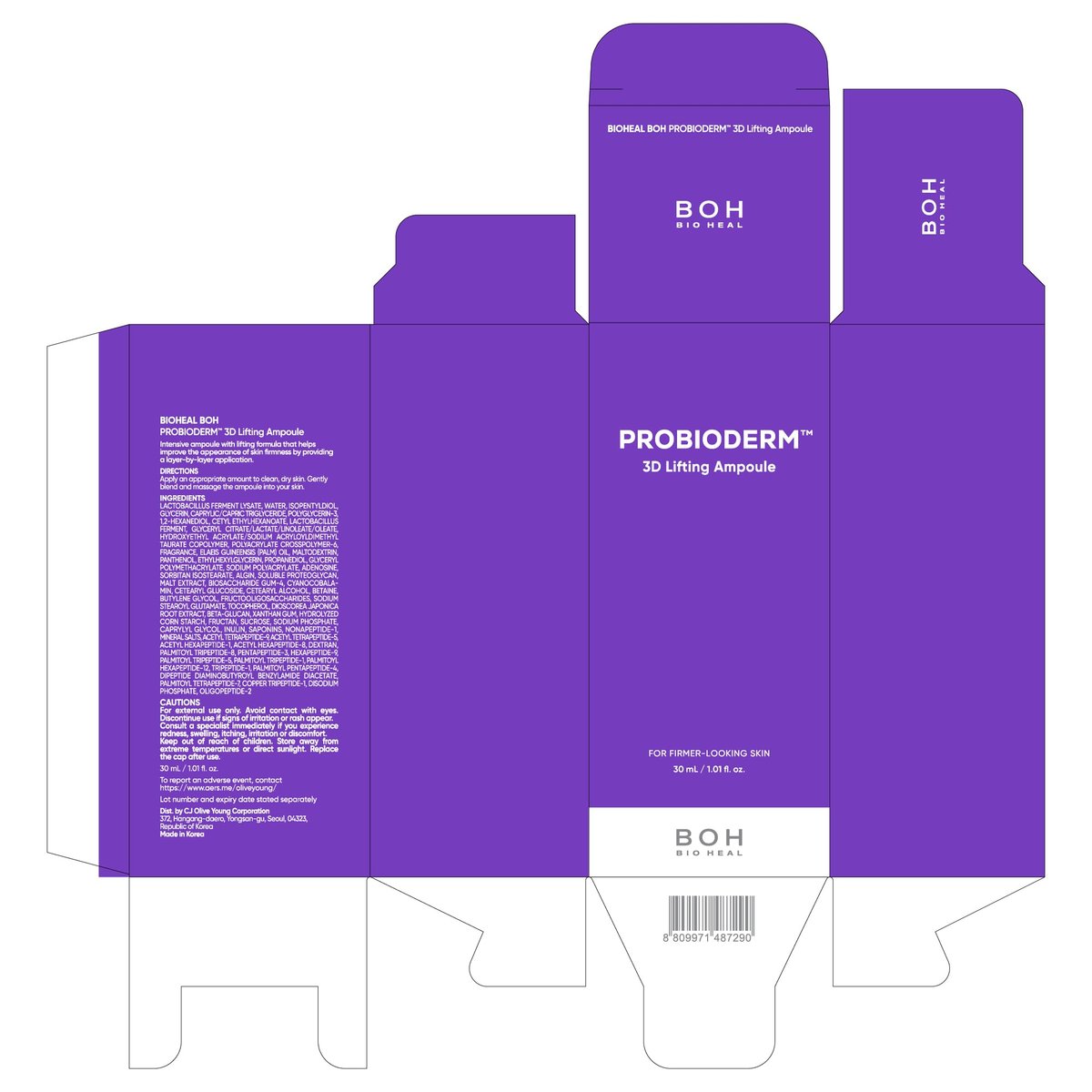 BIOHEAL BOH Probioderm™ 3D Lifting Ampoule 1.01 fl oz (30 ml) | Advanced Elasticity Serum for Sculpted, Firm Skin | Powerful 3D Lifting Formula with Probiotics & Peptides - görsel 17