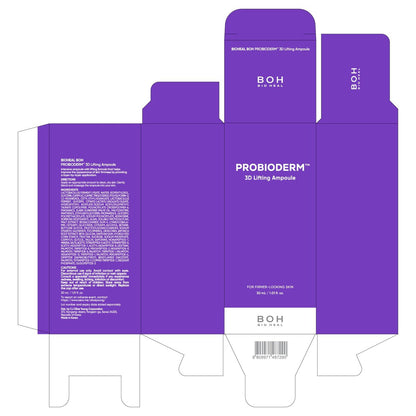 BIOHEAL BOH Probioderm™ 3D Lifting Ampoule 1.01 fl oz (30 ml) | Advanced Elasticity Serum for Sculpted, Firm Skin | Powerful 3D Lifting Formula with Probiotics & Peptides
