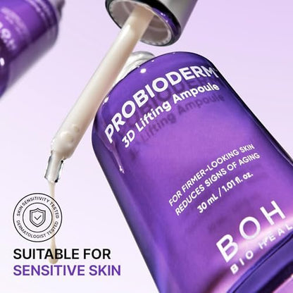 BIOHEAL BOH Probioderm™ 3D Lifting Ampoule 1.01 fl oz (30 ml) | Advanced Elasticity Serum for Sculpted, Firm Skin | Powerful 3D Lifting Formula with Probiotics & Peptides
