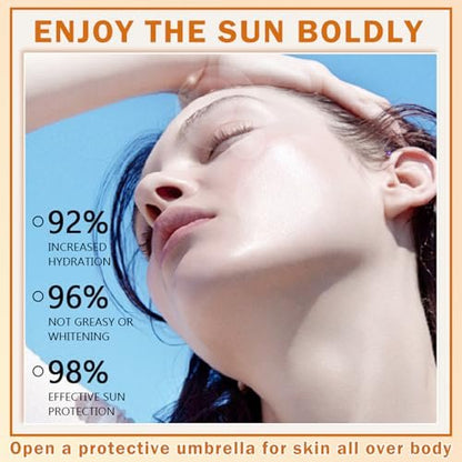QIUFSSE Sunscreen Oil SPF 50 Body Sunscreen Spray – Hydrating Glow Mist, Lightweight & Refreshing for All Skin Types