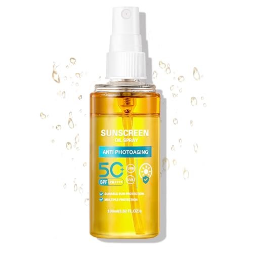 QIUFSSE Sunscreen Oil SPF 50 Body Sunscreen Spray – Hydrating Glow Mist, Lightweight & Refreshing for All Skin Types - görsel 2