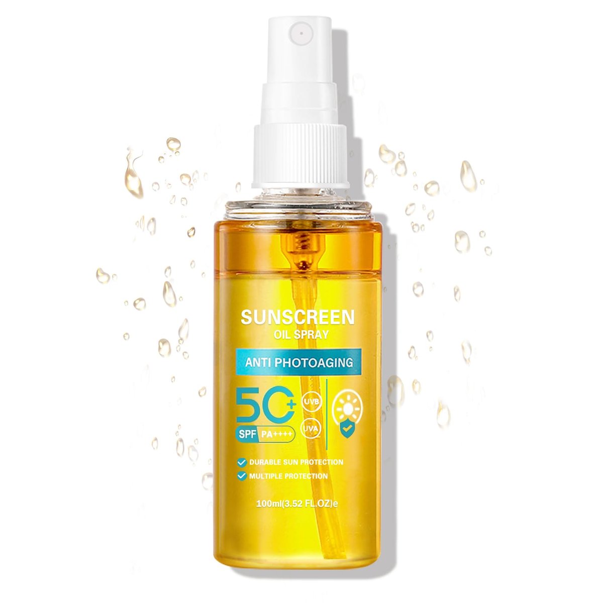 QIUFSSE Sunscreen Oil SPF 50 Body Sunscreen Spray – Hydrating Glow Mist, Lightweight & Refreshing for All Skin Types - görsel 1