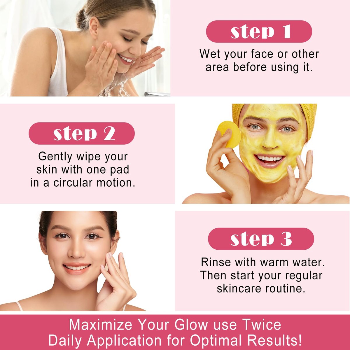 Turmeric Cleansing Pads with Kojic Acid – Balance Skin Oil and Water, 40 Count - görsel 11