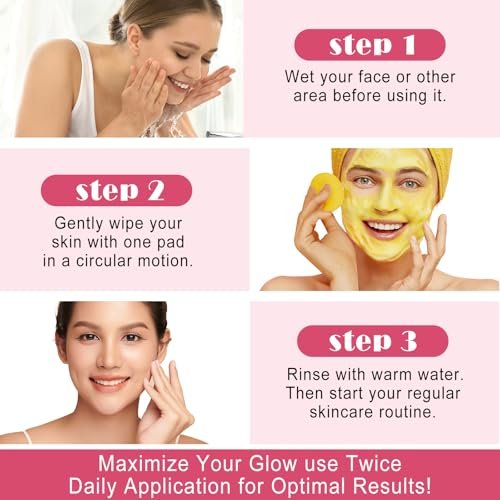 Turmeric Cleansing Pads with Kojic Acid – Balance Skin Oil and Water, 40 Count - görsel 12