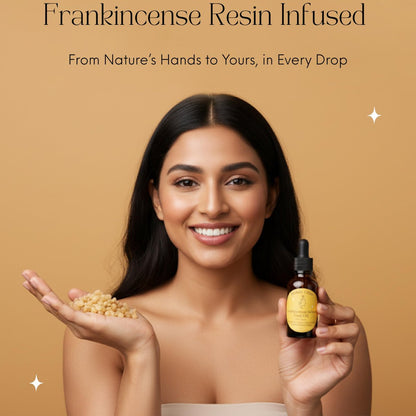 Frankincense Resin Infused Organic Black Seed, Castor & Jojoba Oils Face Anti-Aging Serum - Cold Pressed Natural Skincare Moisturizer for Glowing Skin, 1 Fl Oz Avelisse