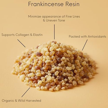 Frankincense Resin Infused Organic Black Seed, Castor & Jojoba Oils Face Anti-Aging Serum - Cold Pressed Natural Skincare Moisturizer for Glowing Skin, 1 Fl Oz Avelisse