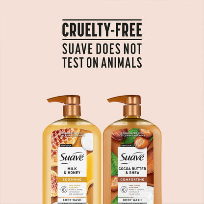 Suave Body Wash Variety Bundle – Milk & Honey 2-Pack & Cocoa Butter Shea, Gentle & Moisturizing Body Washes with Vitamin E, 30 Oz Each (3 Piece Set) Avelisse