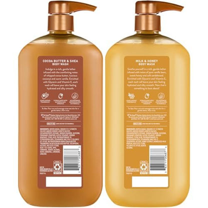 Suave Body Wash Variety Bundle – Milk & Honey 2-Pack & Cocoa Butter Shea, Gentle & Moisturizing Body Washes with Vitamin E, 30 Oz Each (3 Piece Set) Avelisse