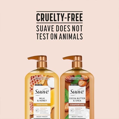 Suave Body Wash Variety Bundle – Milk & Honey 2-Pack & Cocoa Butter Shea, Gentle & Moisturizing Body Washes with Vitamin E, 30 Oz Each (3 Piece Set) Avelisse