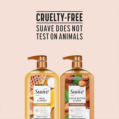 Suave Body Wash Variety Bundle – Milk & Honey 2-Pack & Cocoa Butter Shea, Gentle & Moisturizing Body Washes with Vitamin E, 30 Oz Each (3 Piece Set) Avelisse
