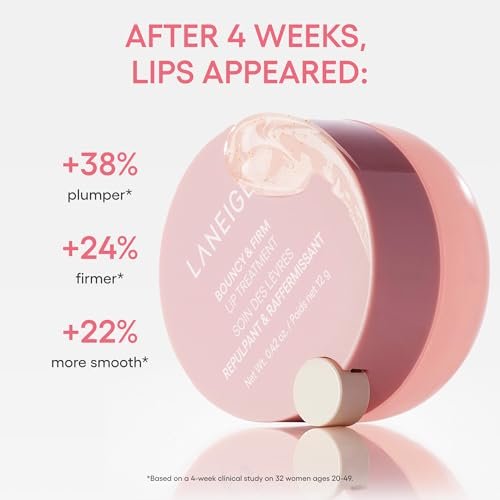LANEIGE Bouncy & Firm Lip Treatment: Plumping & Firming Lip Care with Peony & Collagen Complex, Ceramide Capsules, & 5D Hyaluronic Acid - görsel 8