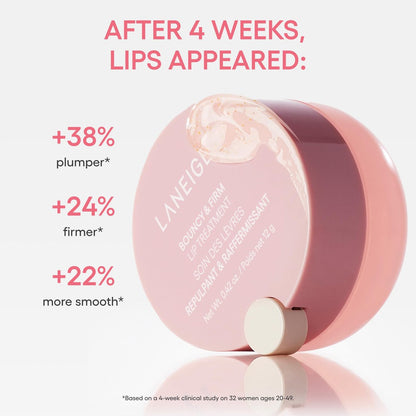 LANEIGE Bouncy & Firm Lip Treatment: Plumping & Firming Lip Care with Peony & Collagen Complex, Ceramide Capsules, & 5D Hyaluronic Acid