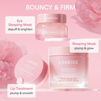 LANEIGE Bouncy & Firm Lip Treatment: Plumping & Firming Lip Care with Peony & Collagen Complex, Ceramide Capsules, & 5D Hyaluronic Acid