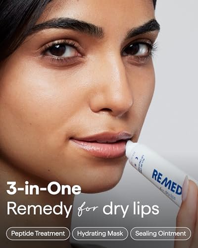 All-In-One Lip Treatment for Dry Lips | Hydrating Lip Balm Ointment with Ceramides, Peptides, and Dimethicone | Repairs Dry, Cracked Lips | By Dermatologist Dr. Shah | Remedy Science - görsel 3