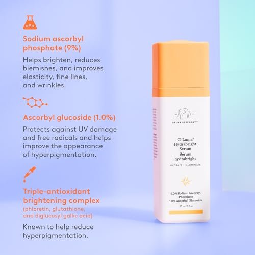 Drunk Elephant C-Luma Hydrabright Serum - 10% Hydrating Vitamin C - Clean Clinical Skincare - 30ml/1 fl oz Avelisse