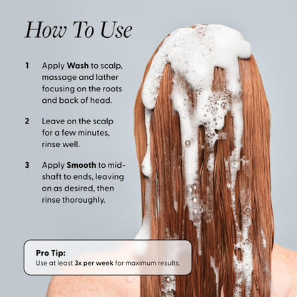 Arey Shower Duo Daily Wash Shampoo and Smooth Conditioner Set - Delay & Reduce Signs of Aging Grey Hair, Retain Moisture, Promote Smoothness - Vegan, Gluten-Free & Cruelty Free (2 Pack) Avelisse