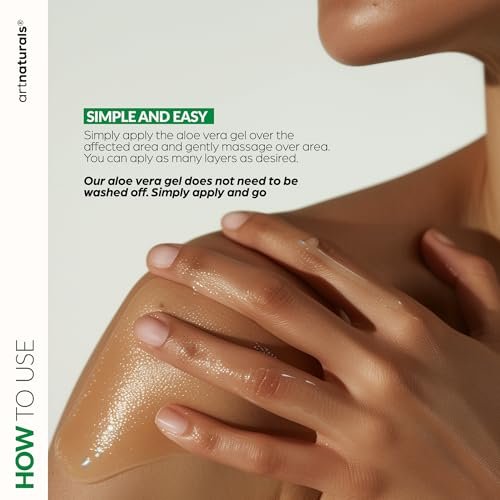 Artnaturals Aloe Vera Gel Set - JUMBO 20oz - Sunburn Relief & Hydration for Face, Body, Scalp & Hair - Calming Moisturizer After Sun Exposure - Freshly Harvested within 12 Hours - görsel 12