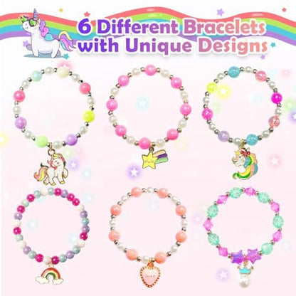 Unicorn Bath Bombs with Surprise Inside for Kids Girls - 6 Pack Natural Bubble Bath Set with Jewelry, Moisturizing Fun for Ages 4-8, Birthday Christmas Easter Gifts Avelisse