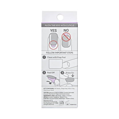imPRESS Kiss Impress No Glue Mani Press On Nails - 'As It Was' Design, Beige, Medium, Almond Shape (30 Nails + Tools)