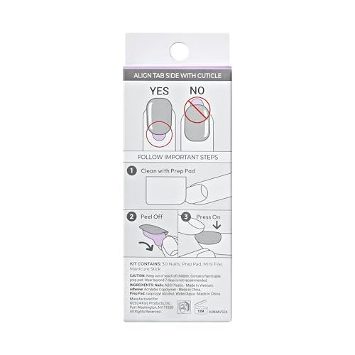 imPRESS Kiss Impress No Glue Mani Press On Nails - 'As It Was' Design, Beige, Medium, Almond Shape (30 Nails + Tools) - görsel 18